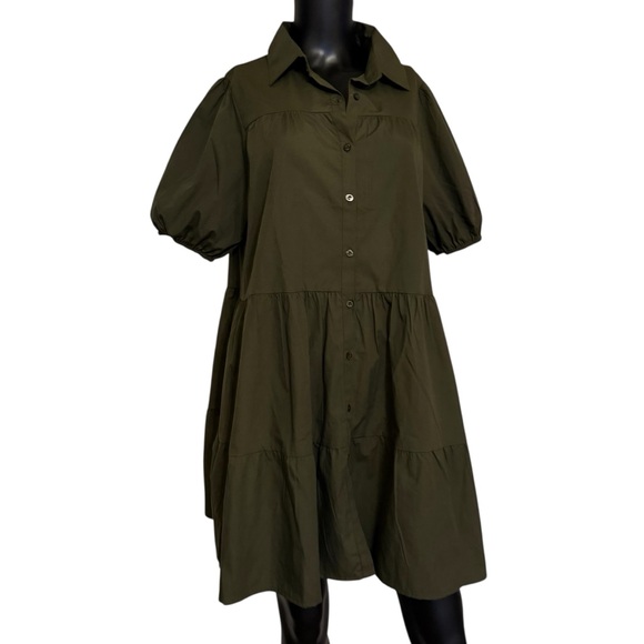 18 centimeters Dresses & Skirts - Chic Olive Green Midi Dress